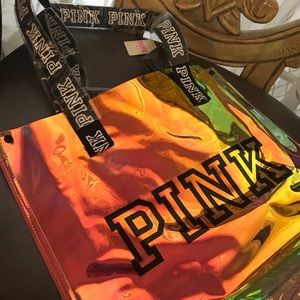 Victoria's Secret Pink Travel Bag Tote Iridescent
